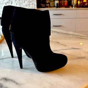 Roberto Cavalli new suede boots on platform